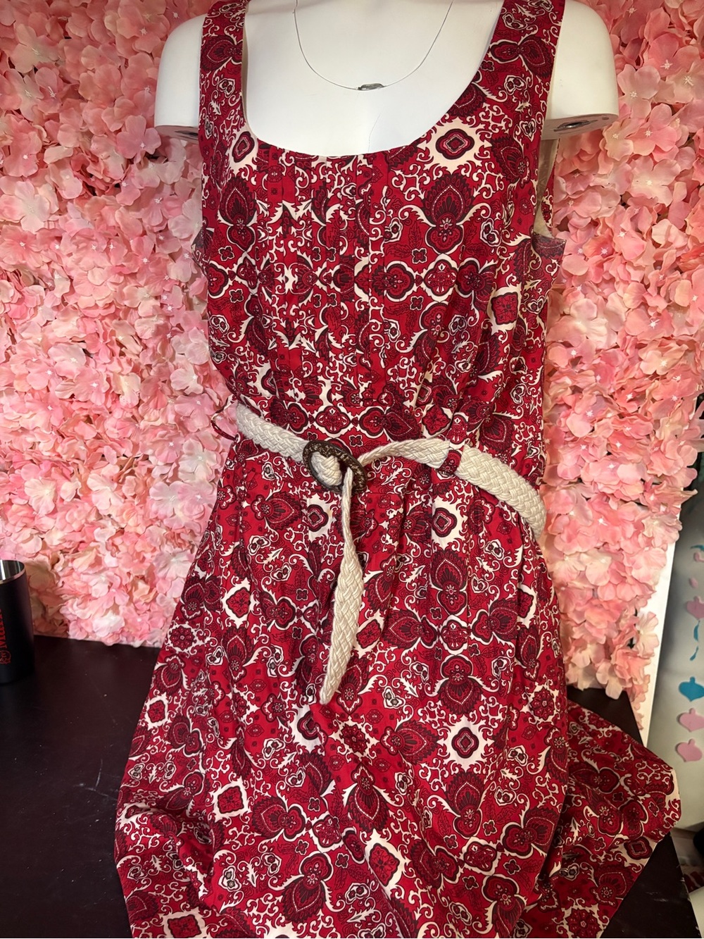 Scarlett Red Paisley Dress 16W